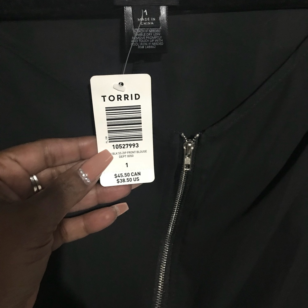 Asymmetric zippered, sheer poncho!